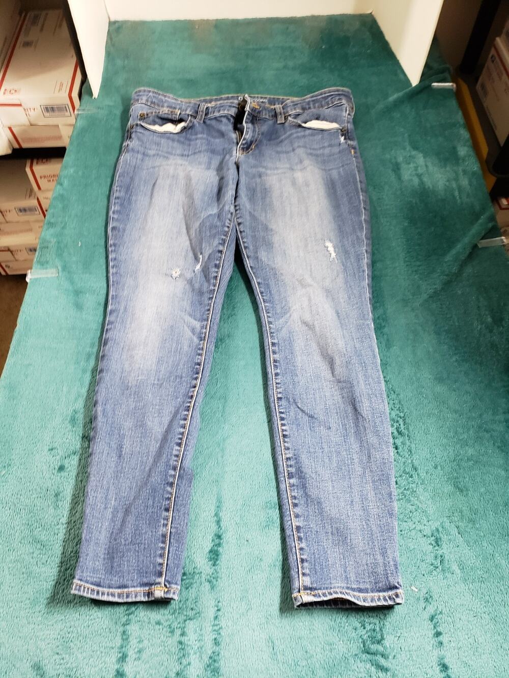 Gap Jeans Size 14 Womens Blue Denim Stretch Pants Ladies Mid Rise Legging